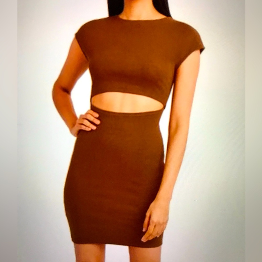 NWT BCBG Chocolate Cutout Bodycon Dress